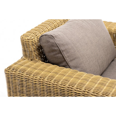 "Боно" лаунж-зона из искусственного ротанга, цвет соломенный