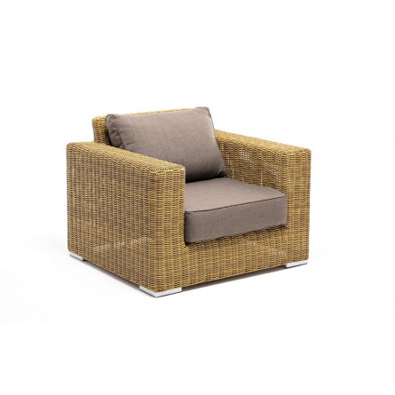 "Боно" лаунж-зона из искусственного ротанга, цвет соломенный