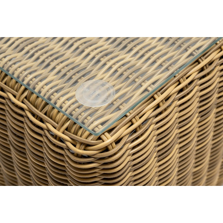 "Боно" лаунж-зона из искусственного ротанга, цвет соломенный