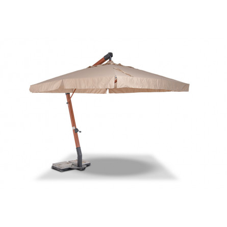 зонт садовый 3х3м на боковой деревянной опоре