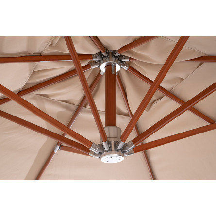 "Ливорно" зонт садовый 3х3м на боковой деревянной опоре