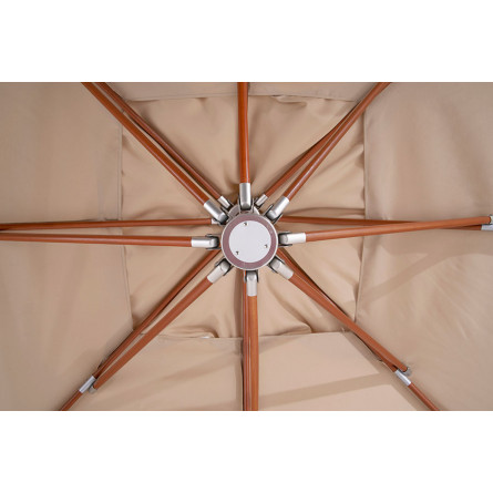 "Ливорно" зонт садовый 3х3м на боковой деревянной опоре