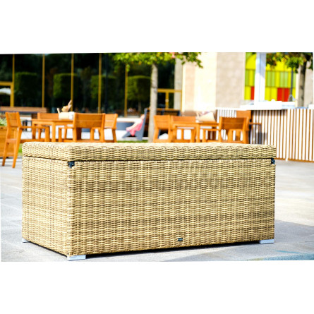 "Порту" сундук водонепроницаемый из искусственного ротанга, цвет соломенный