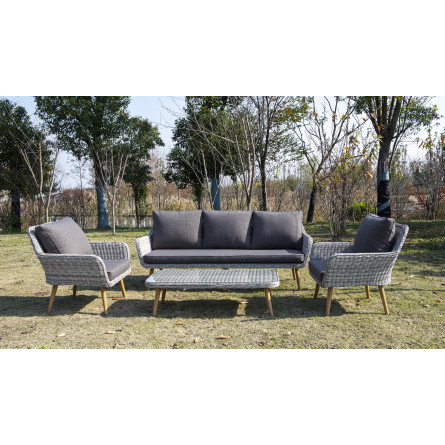 "Прованс" диван из искусственного ротанга трехместный, цвет бежевый