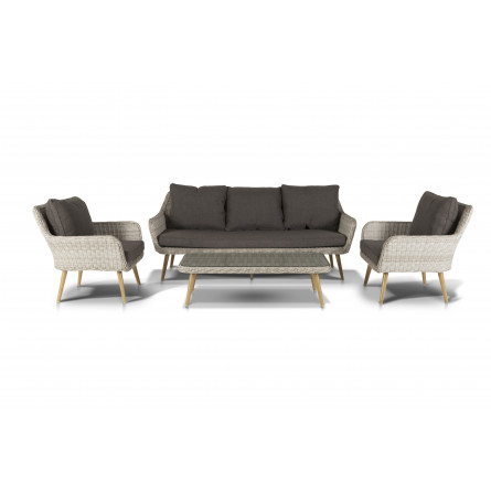 лаунж-зона плетеная из искусственного ротанга