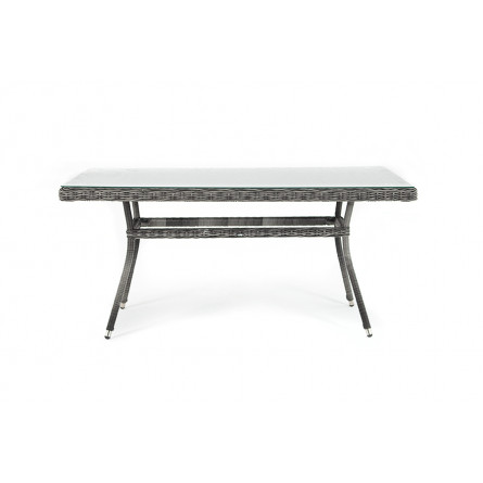 "Латте" плетеный стол из искусственного ротанга 160х90см, цвет графит