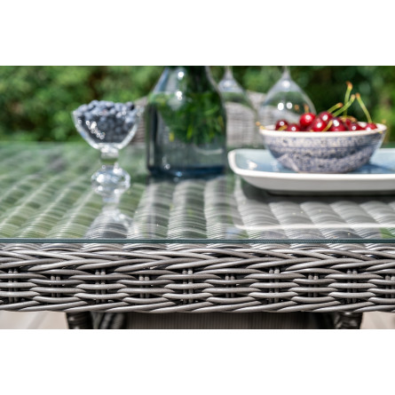 "Латте" плетеный стол из искусственного ротанга 160х90см, цвет графит