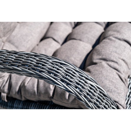 "Толедо" кресло плетеное с подушками, цвет графит