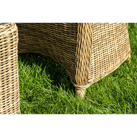 "Равенна" диван двухместный плетенный из ротанга, цвет соломенный