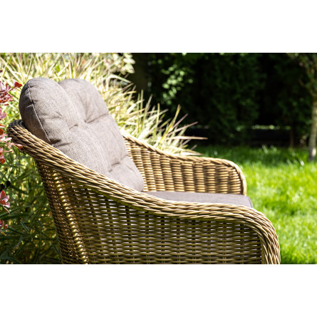 "Равенна" диван двухместный плетенный из ротанга, цвет соломенный