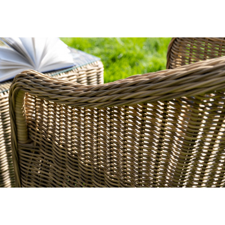 "Равенна" диван двухместный плетенный из ротанга, цвет соломенный