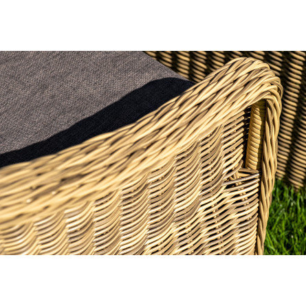 "Равенна" диван двухместный плетенный из ротанга, цвет соломенный