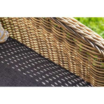 "Равенна" диван двухместный плетенный из ротанга, цвет соломенный