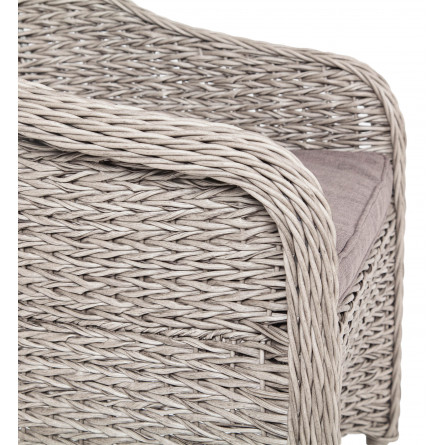 "Равенна" плетеное кресло из искусственного ротанга (гиацинт), цвет серый