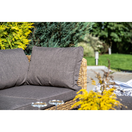 "Лунго" модуль диванный угловой с подушками, цвет соломенный (гиацинт)