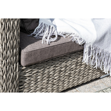 "Лунго" модуль диванный угловой с подушками, цвет серый (гиацинт)