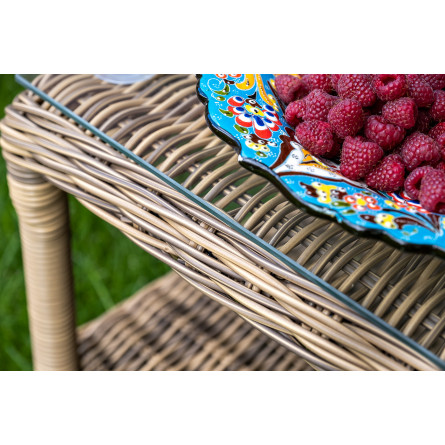 "Толедо" лаунж-зона из искусственного ротанга, цвет соломенный