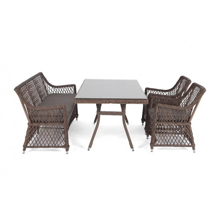 обеденная группа плетеная на 4 персоны