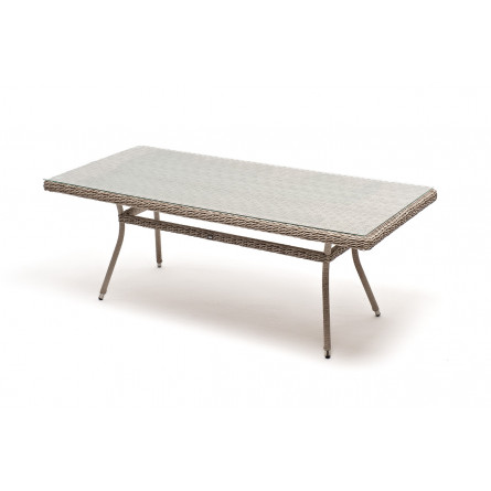 "Латте" плетеный стол из искусственного ротанга 200х90см, цвет бежевый