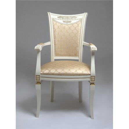 Кресло "Милорд №11-S" (1013+пат. золото/Ткань № 19-Андрис соты 160 беж)