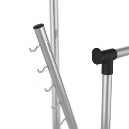 Стойка для одежды SHT WR-7 Sheffilton (металл-пластик/черный-черный)