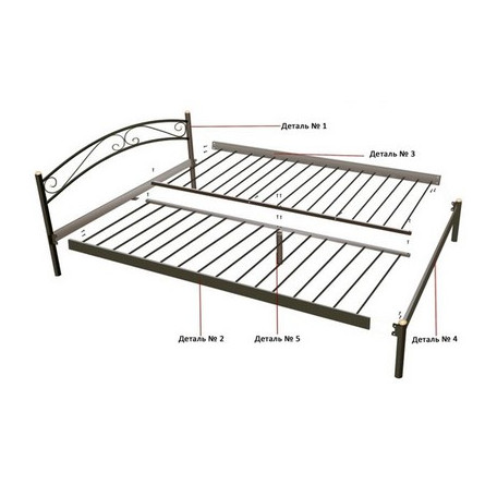 Кровать двуспальная Мираж (160х200/металлическое основание/Коричневый бархат)