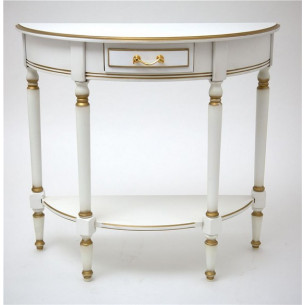 Консоль 23 (Белый + патина золото)