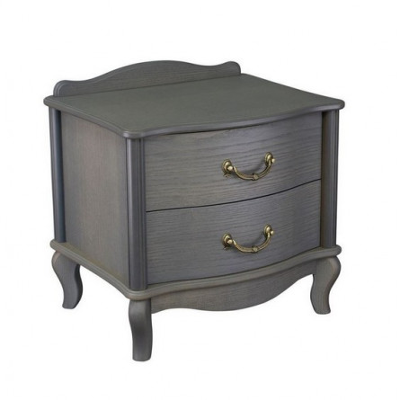 Тумбочка прикроватная "Джульетта" 2 ящ. (серый ясень) Вис
