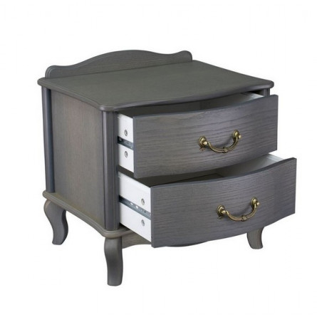 Тумбочка прикроватная "Джульетта" 2 ящ. (серый ясень) Вис
