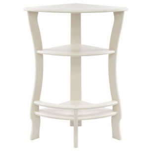 Этажерка угловая "Грейс" (молочный дуб ) Вис