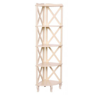 Этажерка-стеллаж угловая "Джульетта"-4 (дуб шампань) Вис