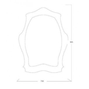 Зеркало Элегия (молочный дуб) Вис