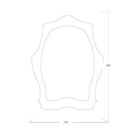 Зеркало Элегия (молочный дуб) Вис