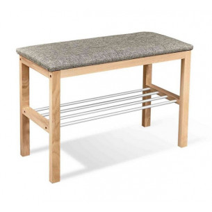 Банкетка SHT-В2 Sheffilton (прозрачный лак/кедровый/алюм. металл)