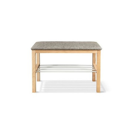 Банкетка SHT-В2 Sheffilton (прозрачный лак/кедровый/алюм. металл)