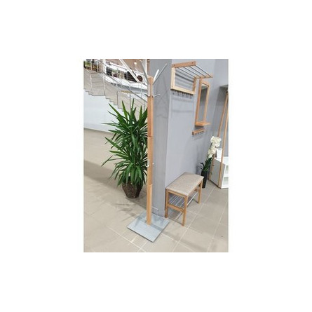 Банкетка SHT-В2 Sheffilton (прозрачный лак/кедровый/алюм. металл)