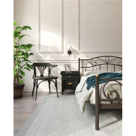 Кровать с изножьем "Глэдис" (180х200/ноги металл/цвет Коричневый бархат)