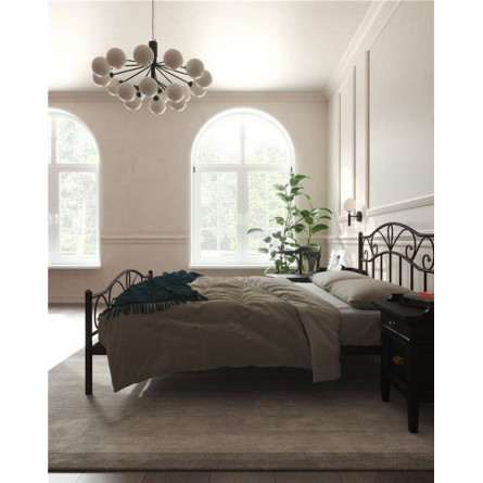 Кровать с изножьем "Глэдис" (180х200/ноги металл/цвет Коричневый бархат)