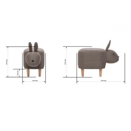 Пуф Rabbit COMBI (ткань Milos 16)