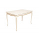 Стол "Кабриоль 120" раздвижной (1200х800 / Цвет дерева:Тон 10 Слоновая кость RAL 1015 + патина золото)