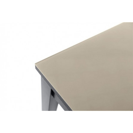 Стол "Токио-2" раздвижной (стекло Капучино/ЛДСП Венге/Каркас корич. Муар/ноги №3 Тон 8 Венге)