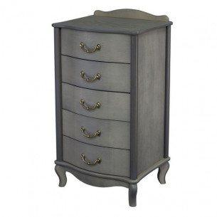 Комод "Джульетта" узкий 5 ящ.(серый ясень) Вис
