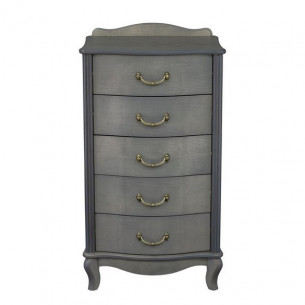 Комод "Джульетта" узкий 5 ящ.(серый ясень) Вис