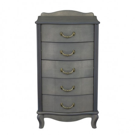 Комод "Джульетта" узкий 5 ящ.(серый ясень) Вис