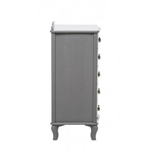 Комод "Джульетта" узкий 5 ящ.(серый ясень) Вис