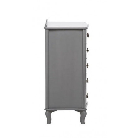 Комод "Джульетта" узкий 5 ящ.(серый ясень) Вис