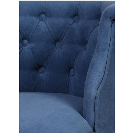 Кресло Бархат (эмаль белая / RS 30 синий)