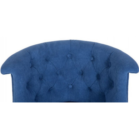 Кресло Бархат (эмаль белая / RS 30 синий)