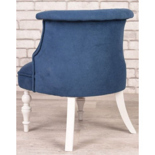 Кресло Бархат (эмаль белая / RS 30 синий)