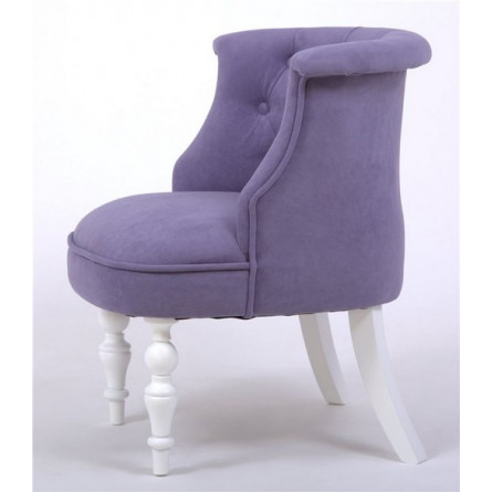 Кресло Бархат (эмаль белая / RS 13 лавандовый)